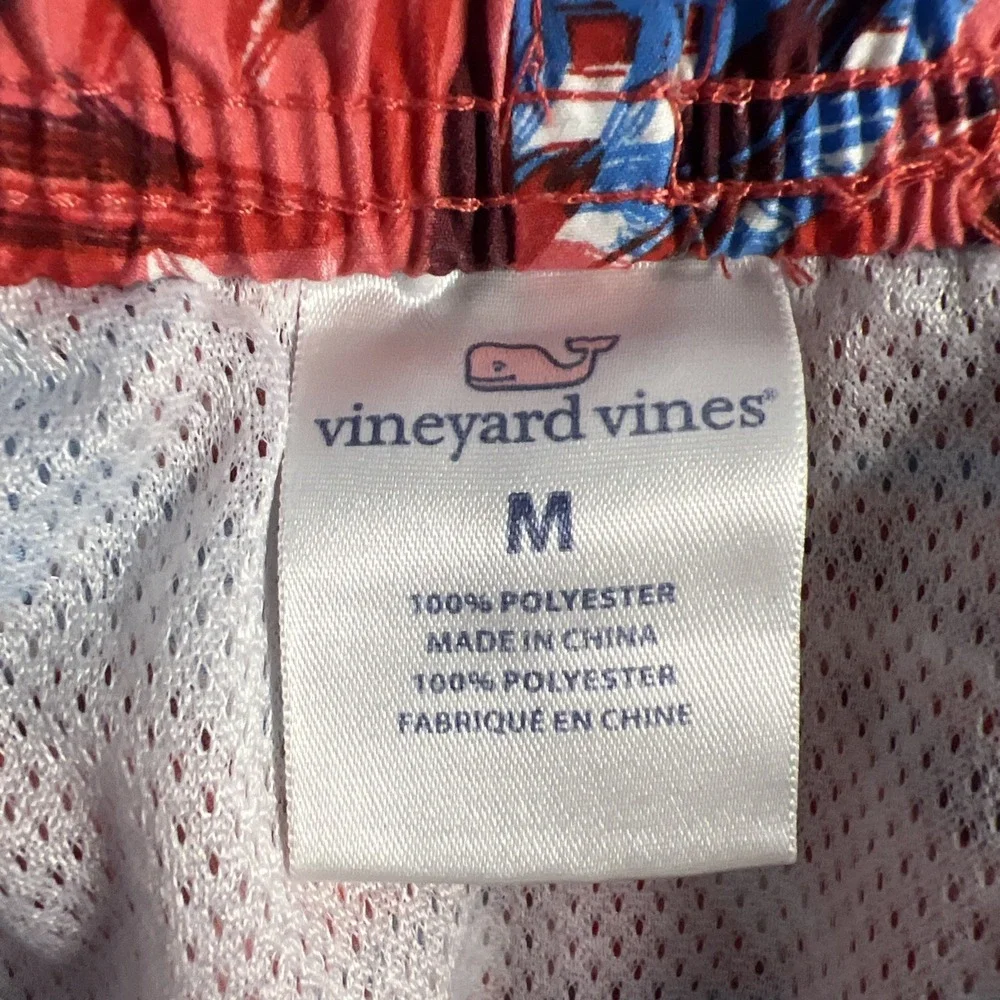 Vineyard Vines Medium Shorts Mens Lined Drawstring Swimwear Board‎ Shorts Fish